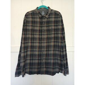 Kuhl Fugitive Shirt Men's 2XL Flannel Gray Red Plaid Button Up Long Sleeve 7202